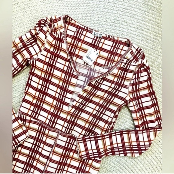 New Free People Home Alone Thermal Pajama Set - Picture 4 of 6